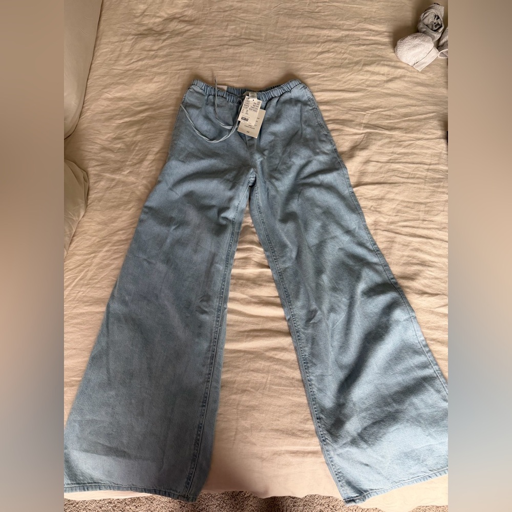 H&M Light Blue Wide-Leg Jeans NWT Size XS